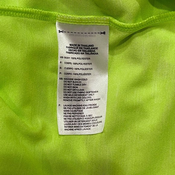 New Adidas Medium Tank Top Performance Climalite Baby Bro Neon Green Black NWT - Picture 5 of 5